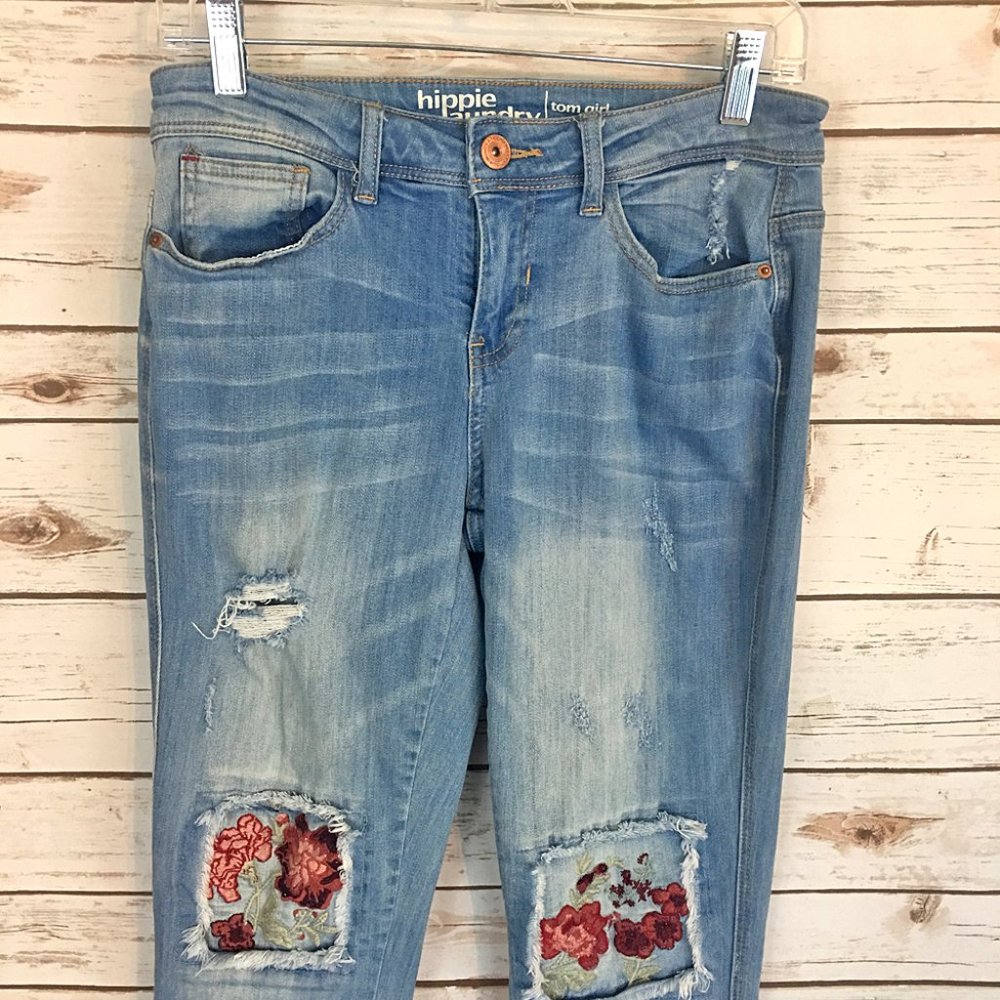 Hippie Laundry Tom Girl Jeans - Distressed Denim